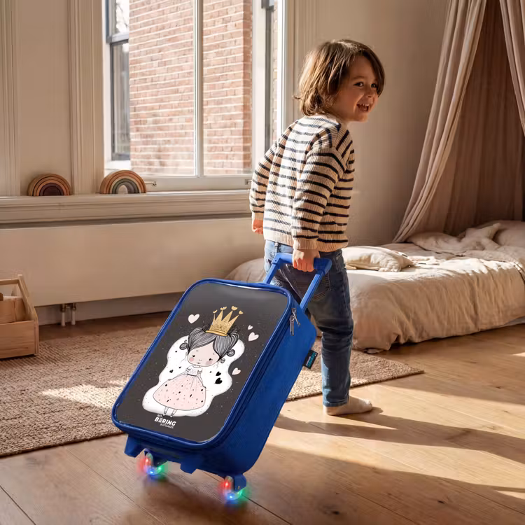 Children's suitcase - Blue - Little princess on black background — 2