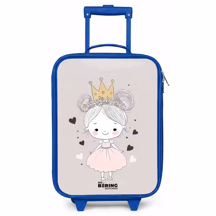 Children's suitcase - Blue - Princess with buns — 1