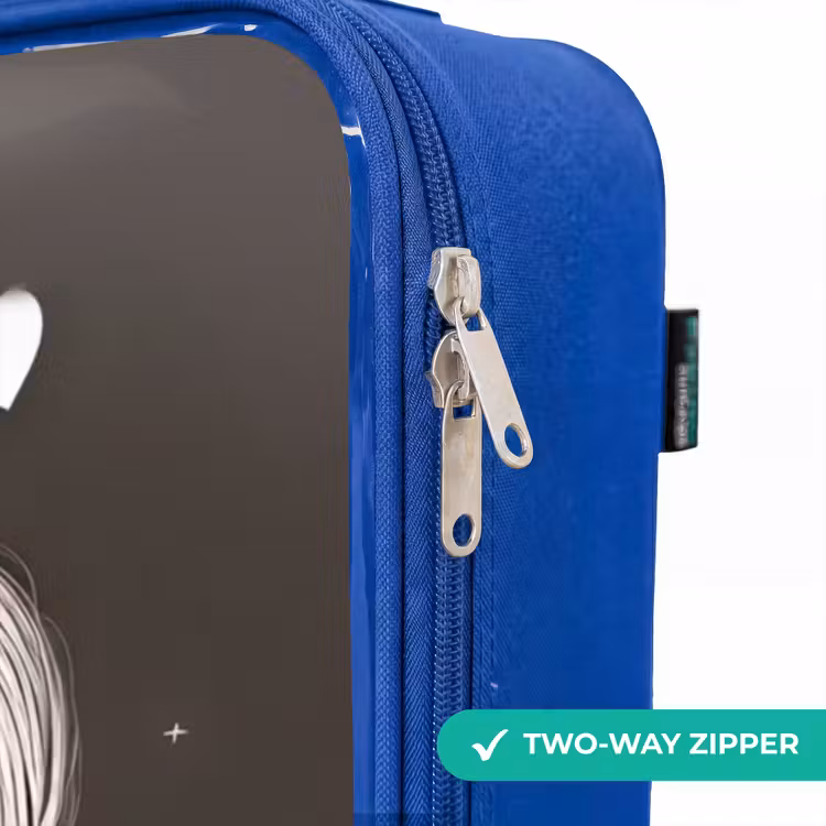 Children's suitcase - Blue - Shy princess with flower — 6