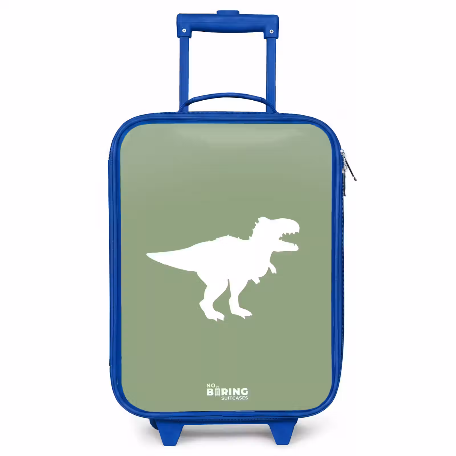 Children's suitcase - Blue - Green with T-rex dino — 1