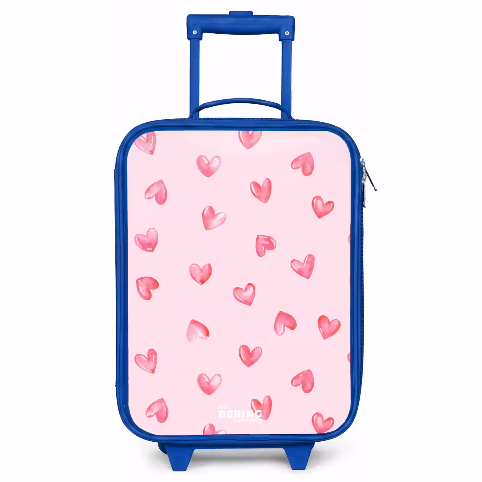 Children's suitcase - Blue - Pink hearts — 1