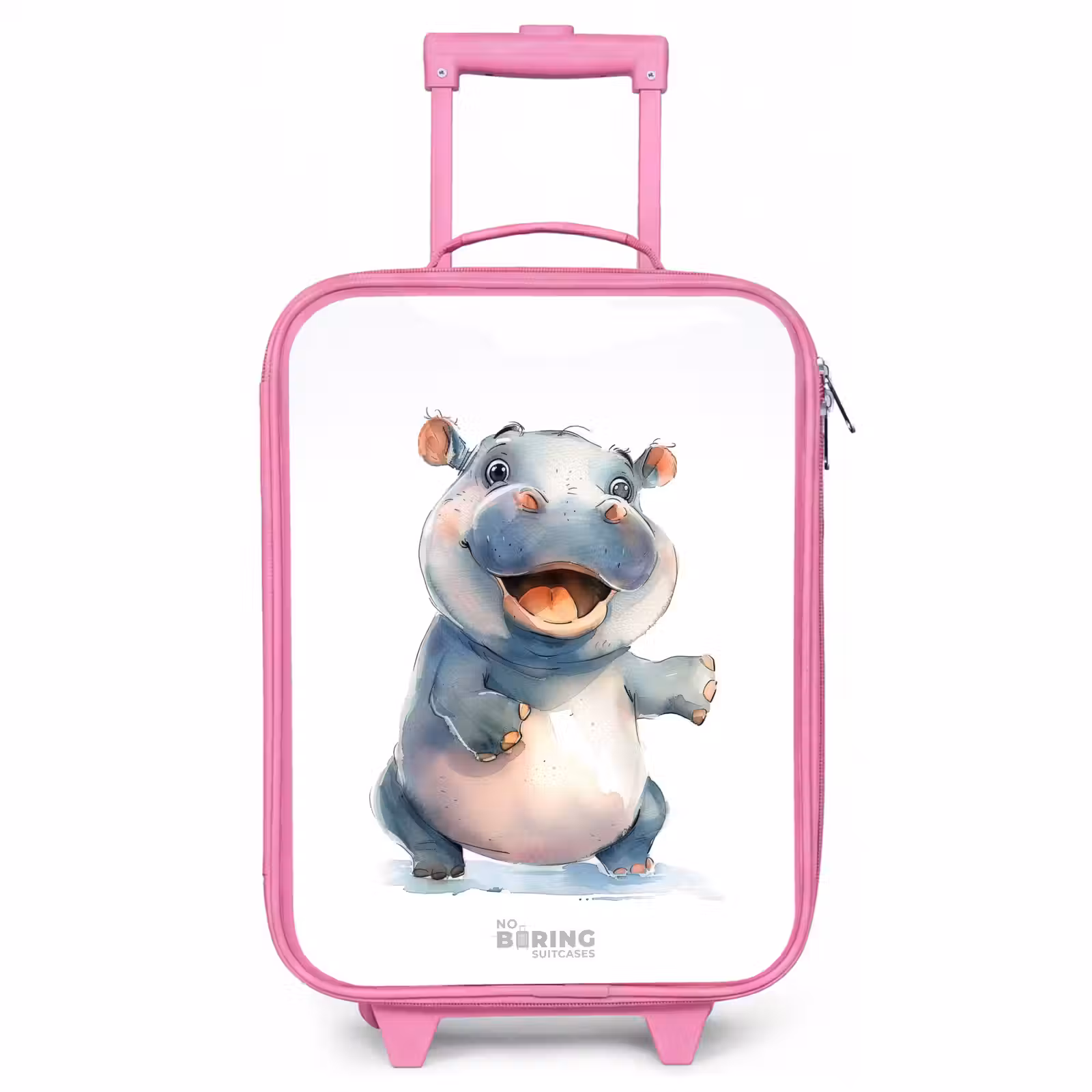 Children's suitcase - Pink - Baby hippo — 1