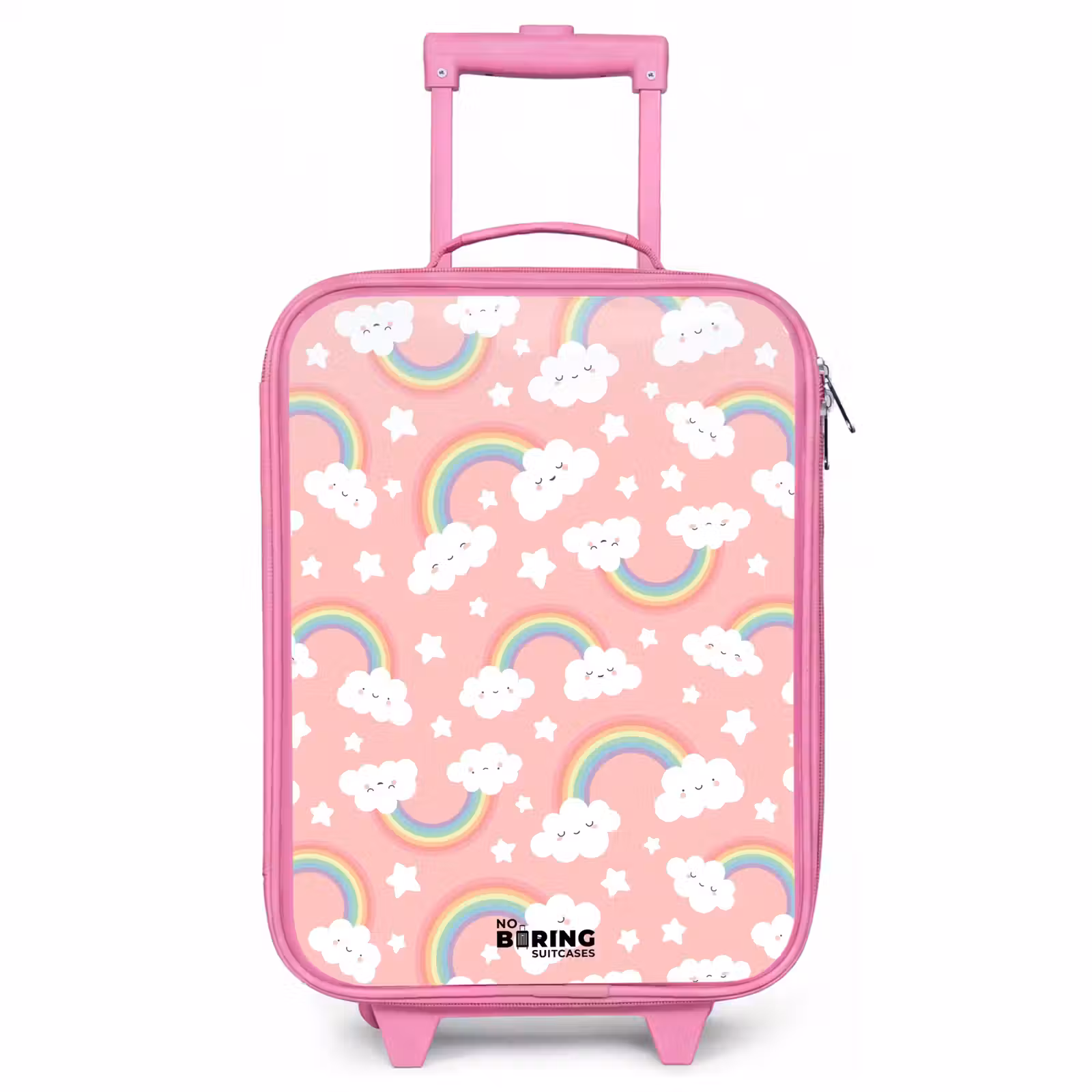 Children's suitcase - Pink - Pink with rainbow pattern — 1