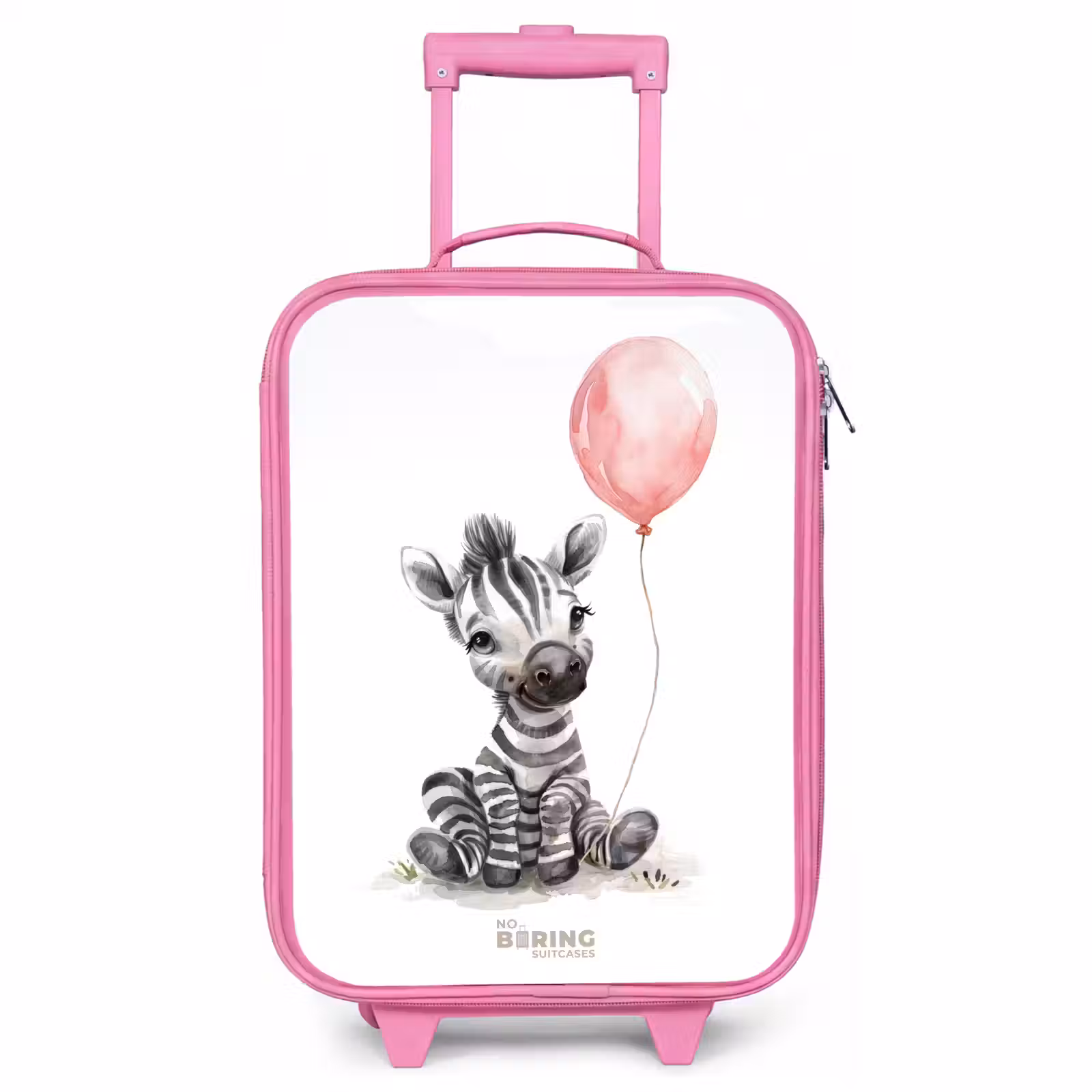 Children's suitcase - Pink - Zebra with pink balloon — 1