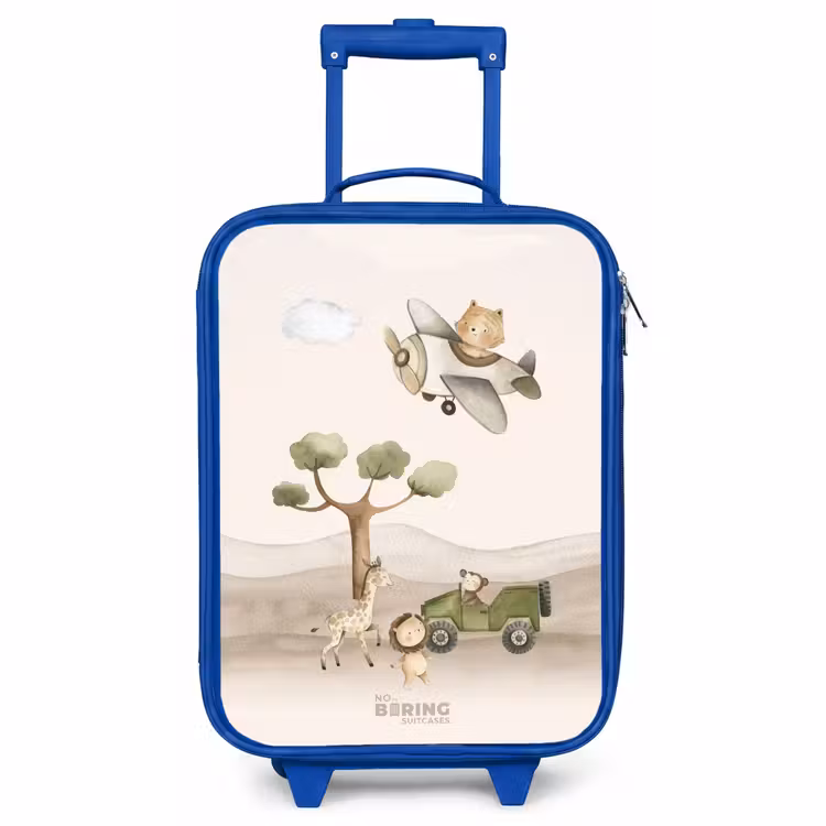 Children's suitcase - Blue - Animals on safari — 1