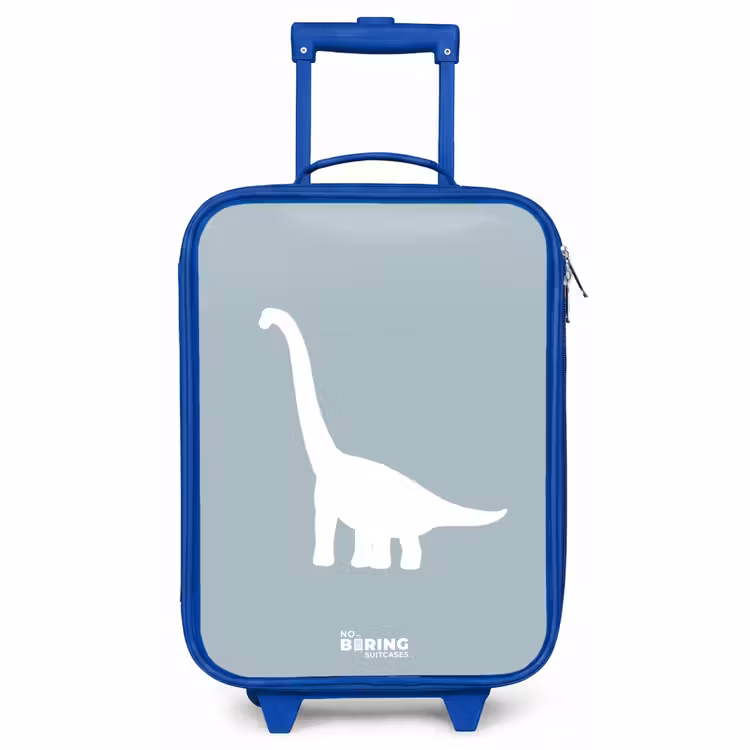 Children's suitcase - Blue - Blue with Brachiosaurus dino — 1