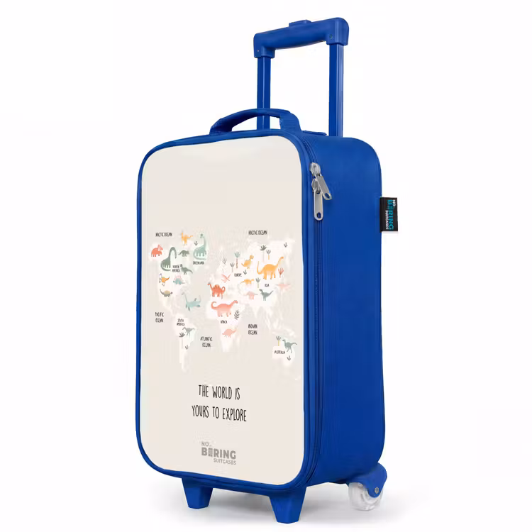 Children's suitcase - Blue - Dino world map — 5