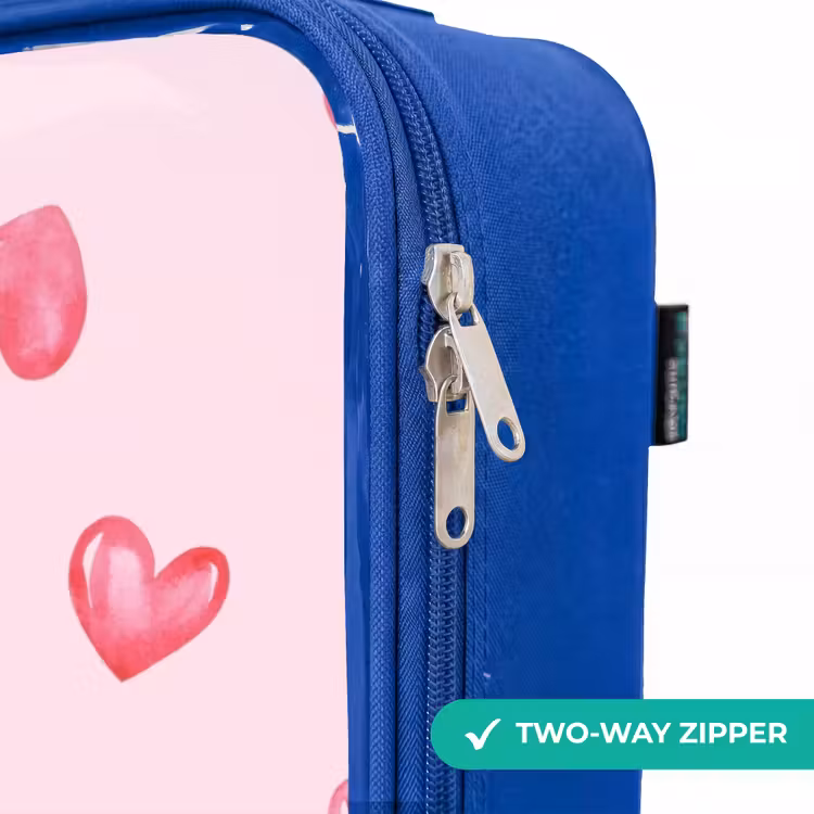 Children's suitcase - Blue - Pink hearts — 6