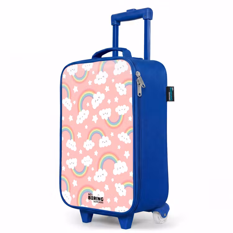 Children's suitcase - Blue - Pink with rainbow pattern — 5
