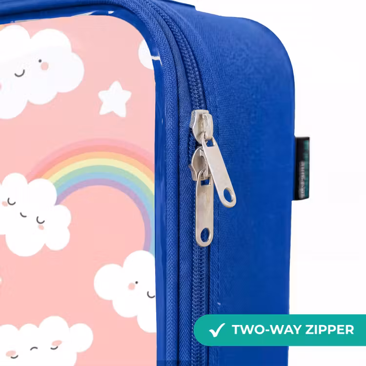 Children's suitcase - Blue - Pink with rainbow pattern — 6
