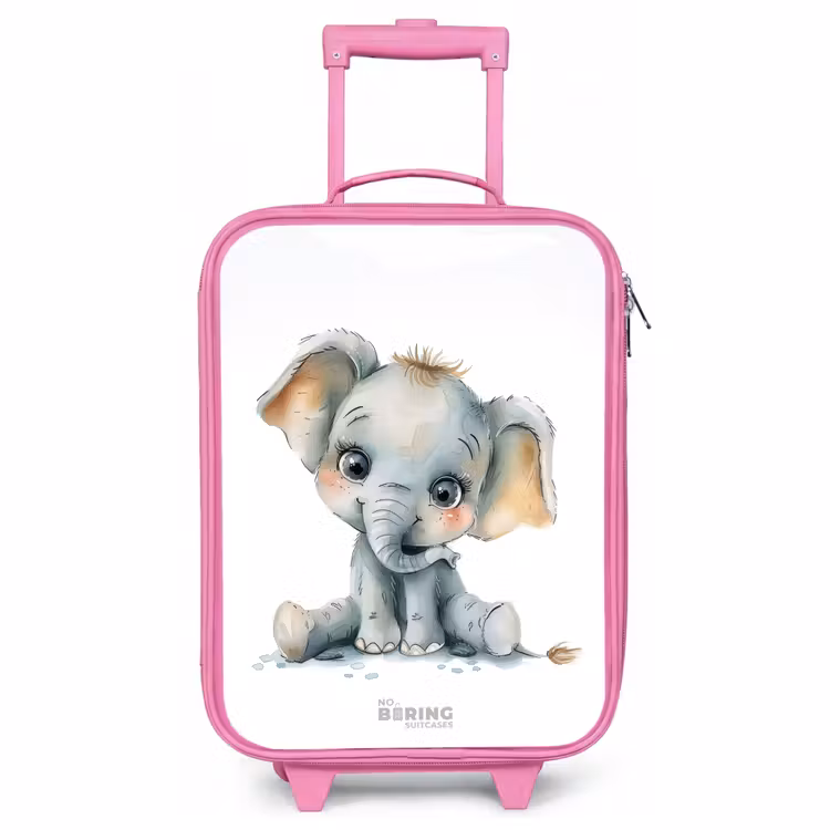 Children's suitcase - Pink - Baby elephant — 1