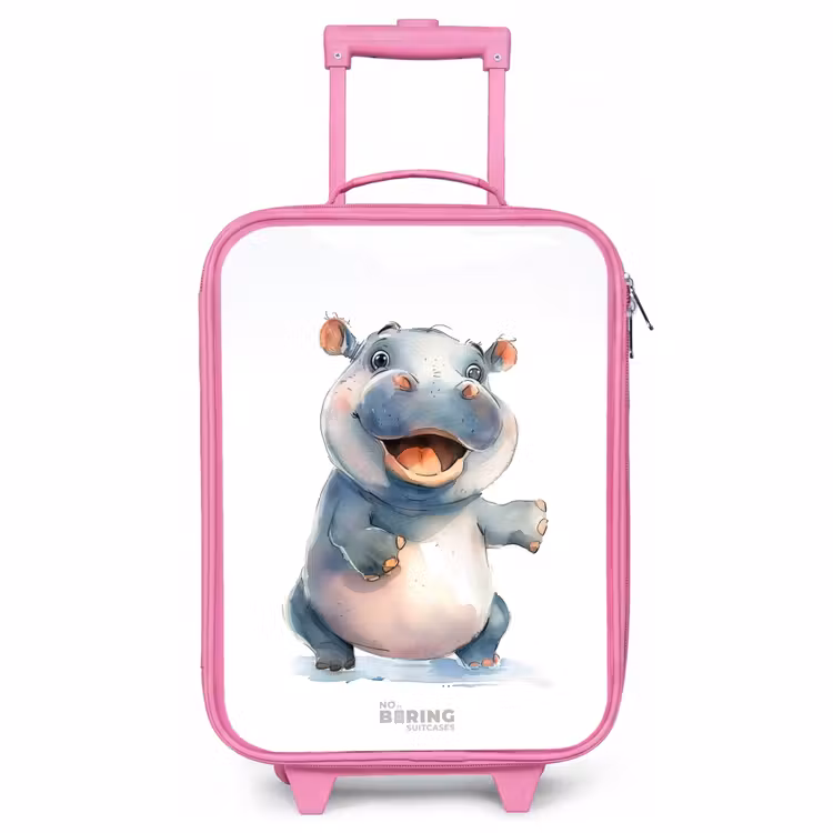 Children's suitcase - Pink - Baby hippo — 1