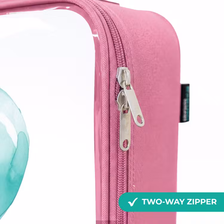 Children's suitcase - Pink - Dino with blue balloon — 4