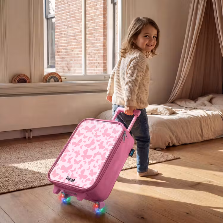 Children's suitcase - Pink - Pink butterflies — 2