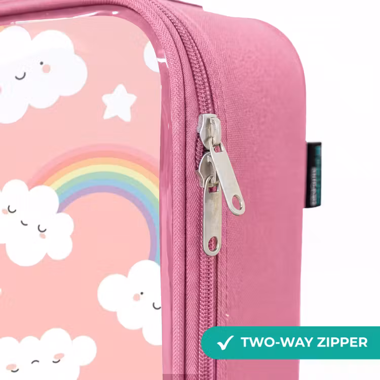 Children's suitcase - Pink - Pink with rainbow pattern — 4