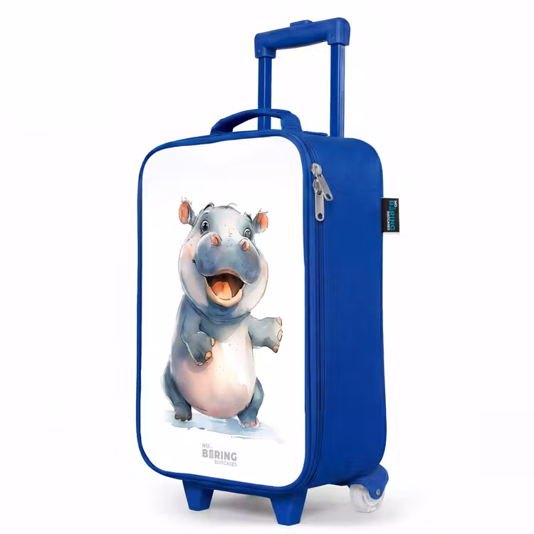 Children's suitcase - Blue - Baby hippo — 5