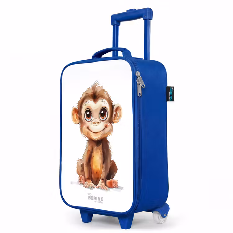 Children's suitcase - Blue - Baby monkey — 5