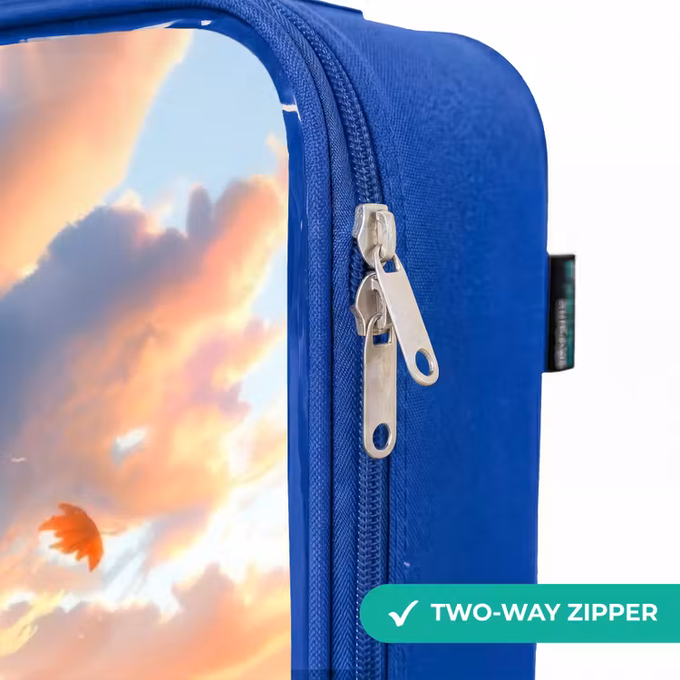 Children's suitcase - Blue - Galloping Unicorn in Autumn World — 6