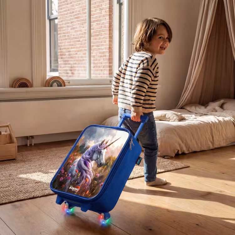 Children's suitcase - Blue - Lavender spring horn — 2