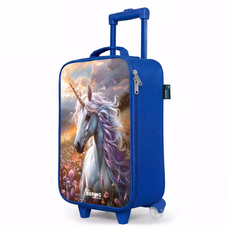 Children's suitcase - Blue - Pastel pearl horn — 5