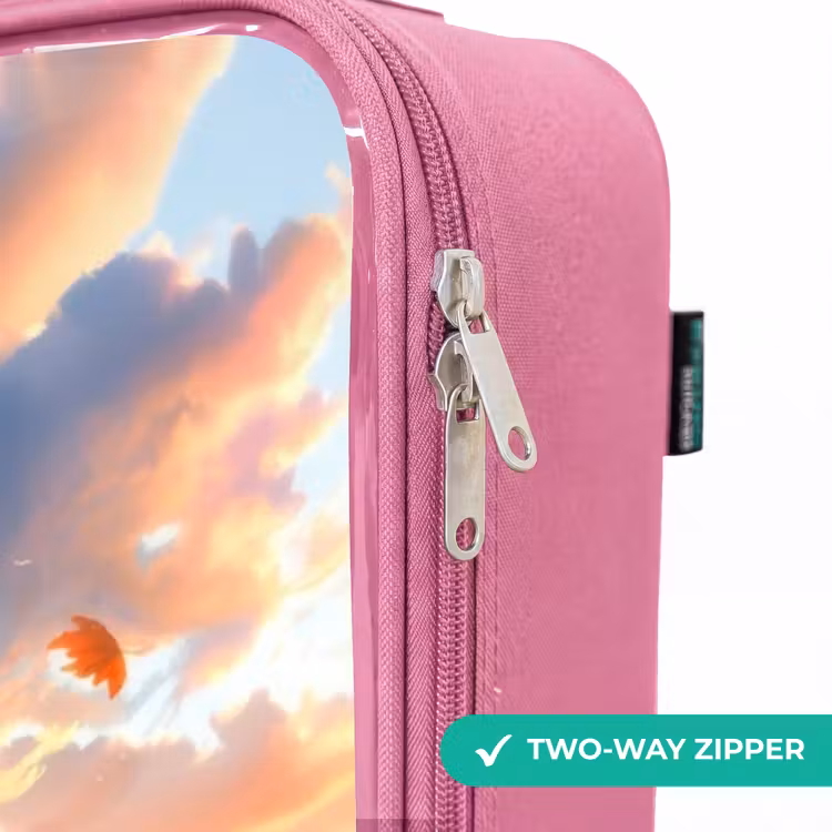 Children's suitcase - Pink - Galloping Unicorn in Autumn World — 4