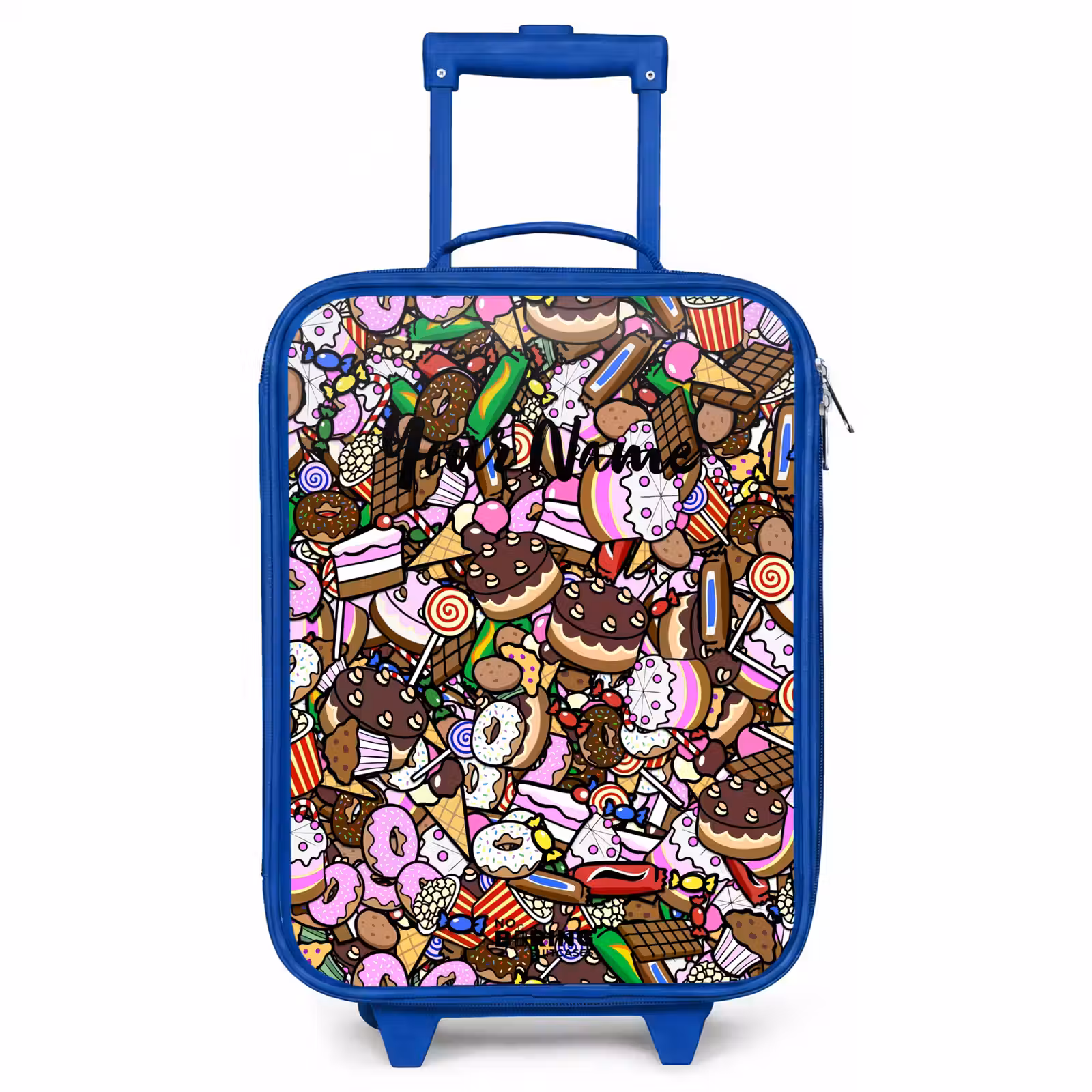 Children's suitcase - Blue - Overflowing pattern with treats — 1
