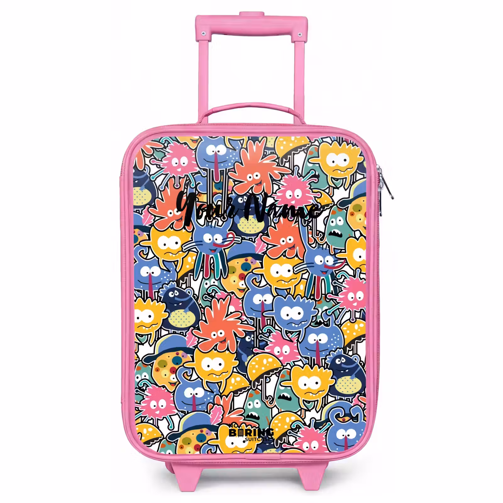 Children's suitcase - Pink - Beasts with Big Eyes — 1