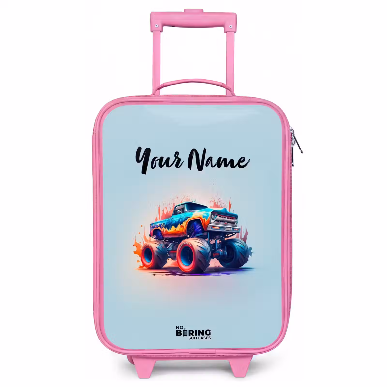 Children's suitcase - Pink - Fierce Wheels — 1