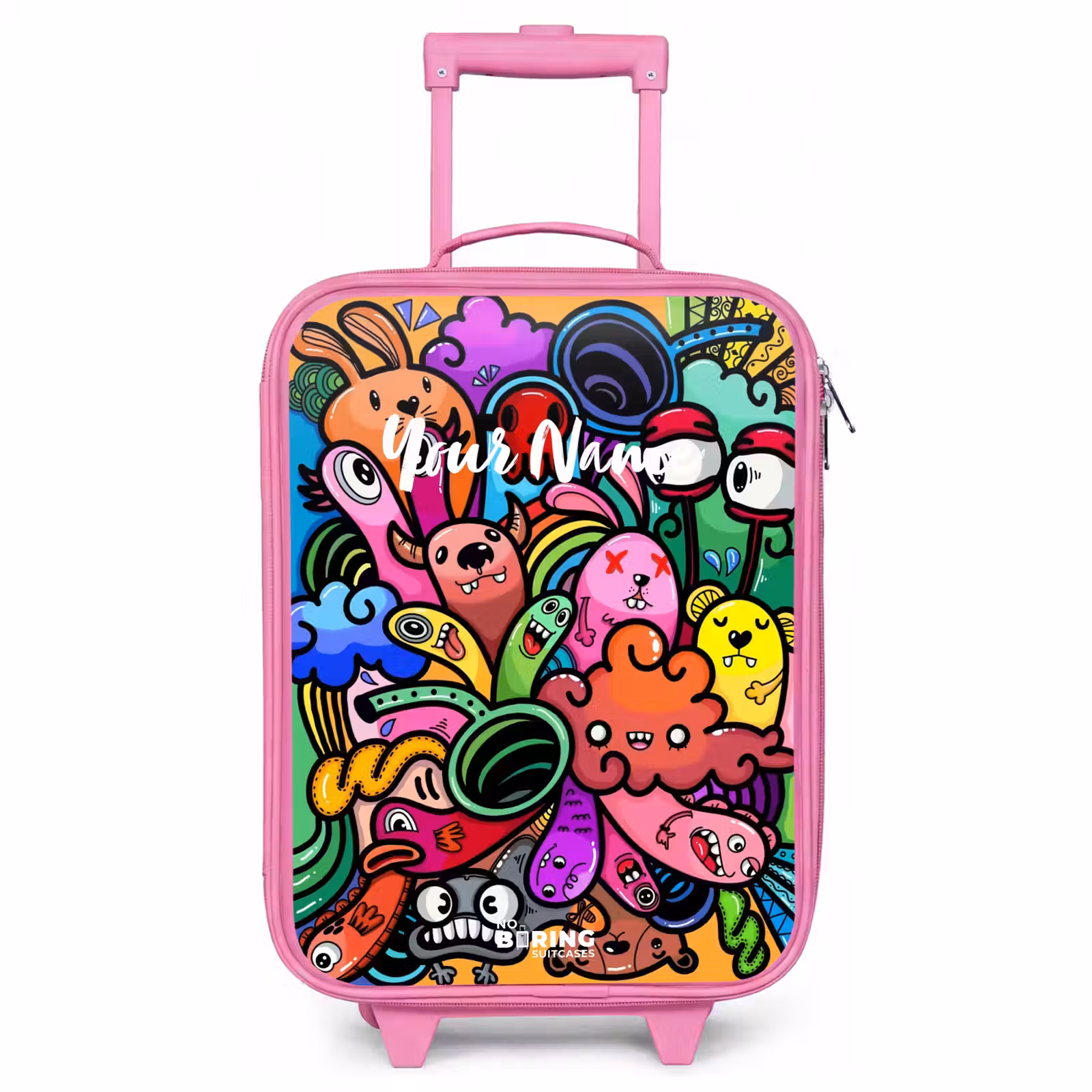 Children's suitcase - Pink - Merry monster chaos — 1