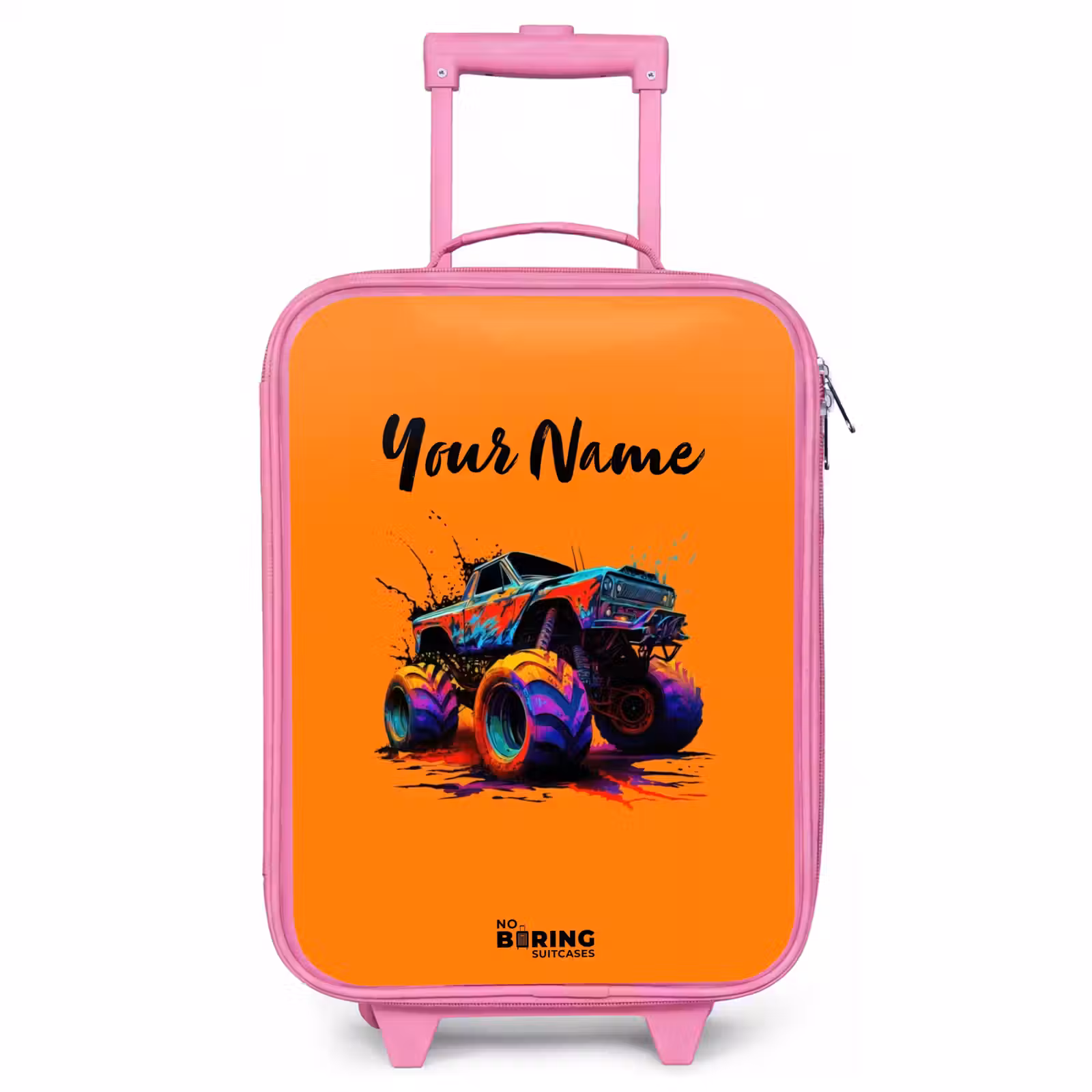 Children's suitcase - Pink - Rainbow Wheels — 1