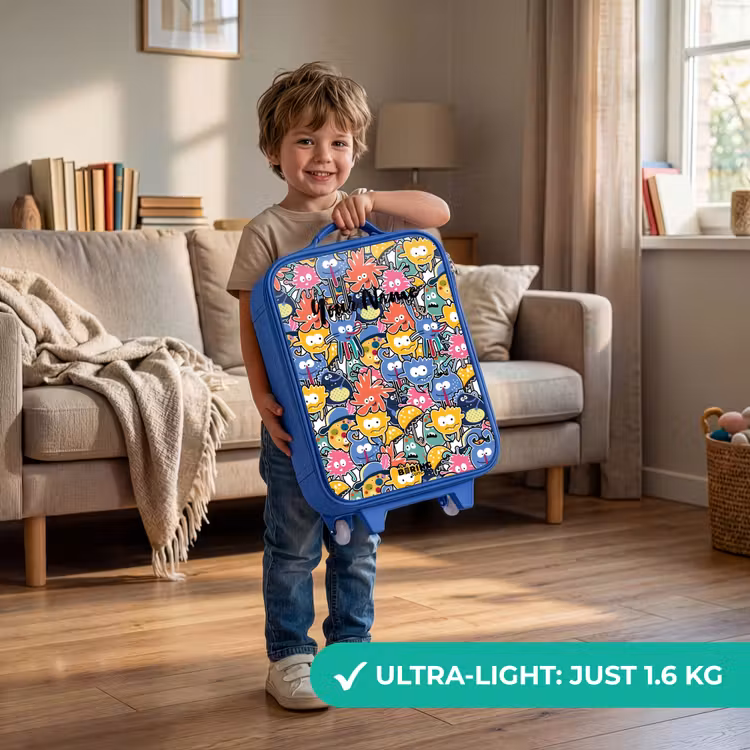 Children's suitcase - Blue - Beasts with Big Eyes — 3