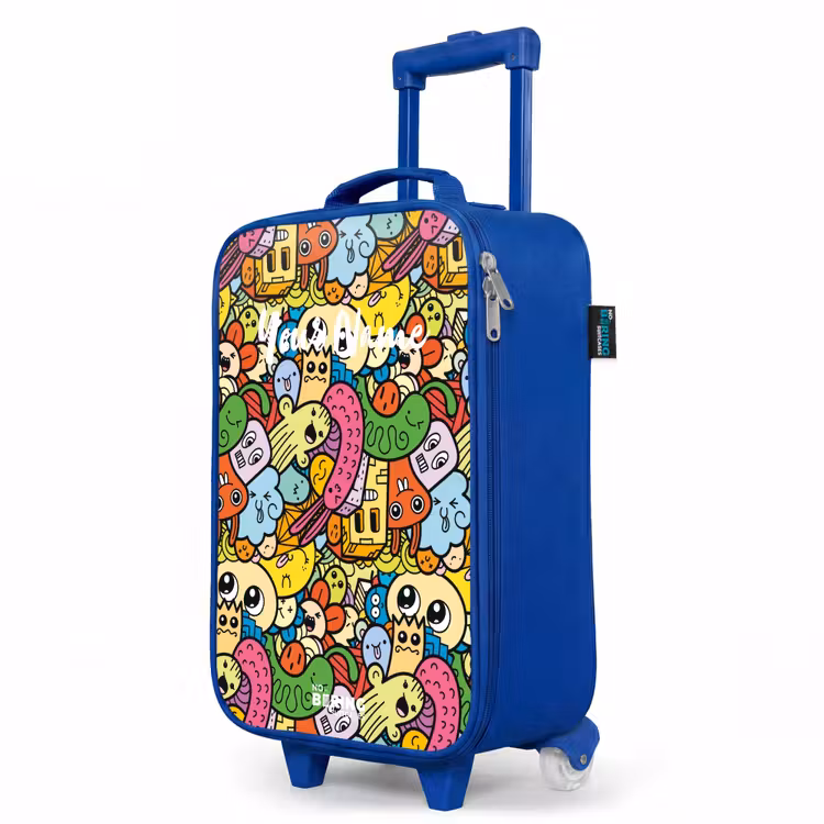 Children's suitcase - Blue - Fantasy animals that laugh and are colorful — 5