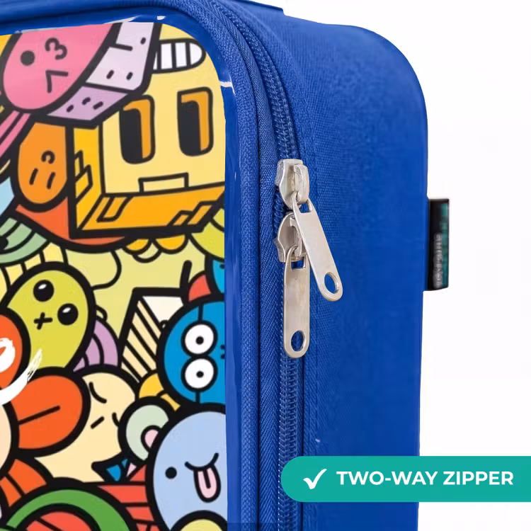 Children's suitcase - Blue - Fantasy animals that laugh and are colorful — 6
