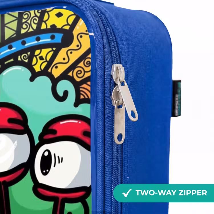 Children's suitcase - Blue - Merry monster chaos — 6