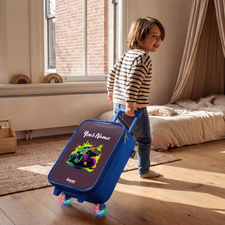 Children's suitcase - Blue - Neon Wheels — 2