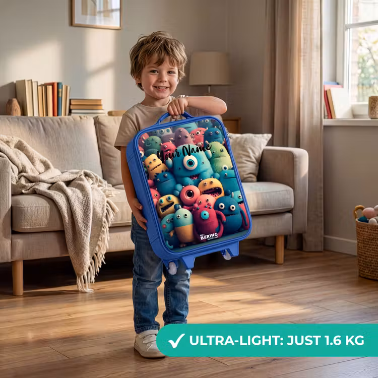 Children's suitcase - Blue - Soft and convex samples — 3
