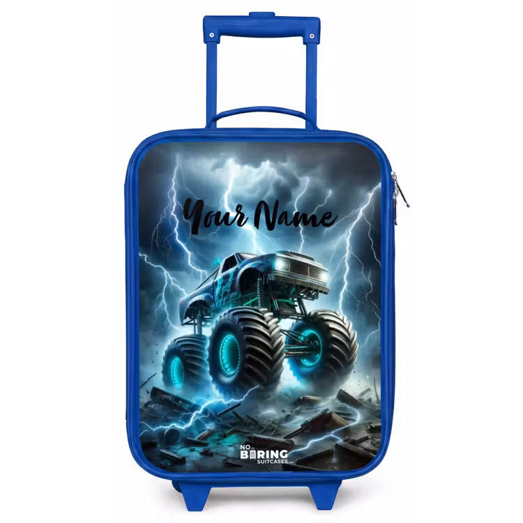Children's suitcase - Blue - Thunder Wheels — 1