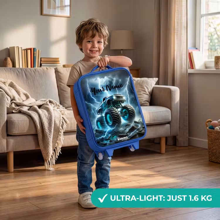 Children's suitcase - Blue - Thunder Wheels — 3
