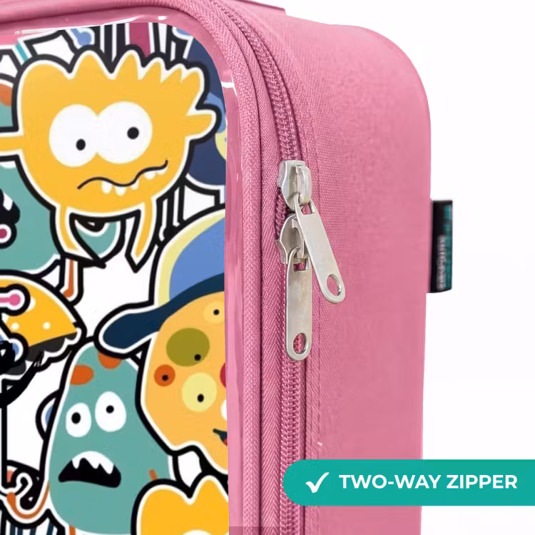 Children's suitcase - Pink - Beasts with Big Eyes — 4