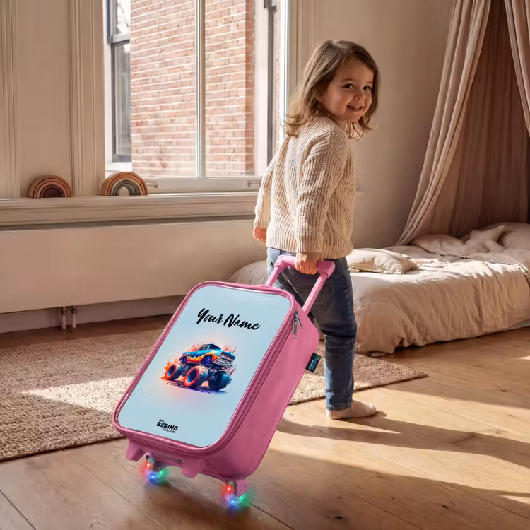 Children's suitcase - Pink - Fierce Wheels — 2