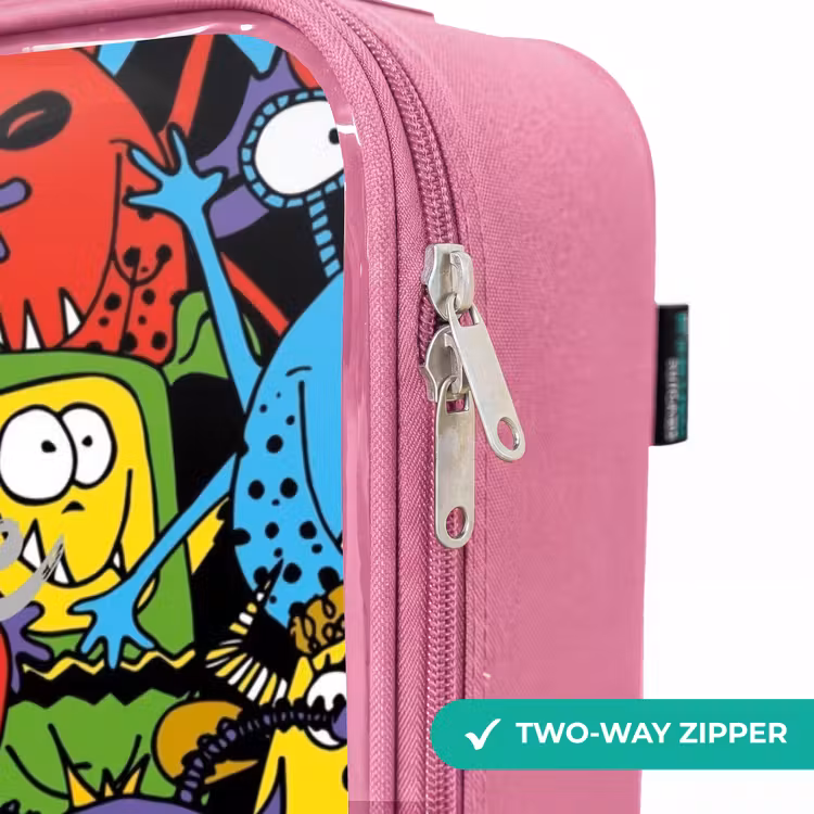 Children's suitcase - Pink - Monsters with Bright Colors — 4