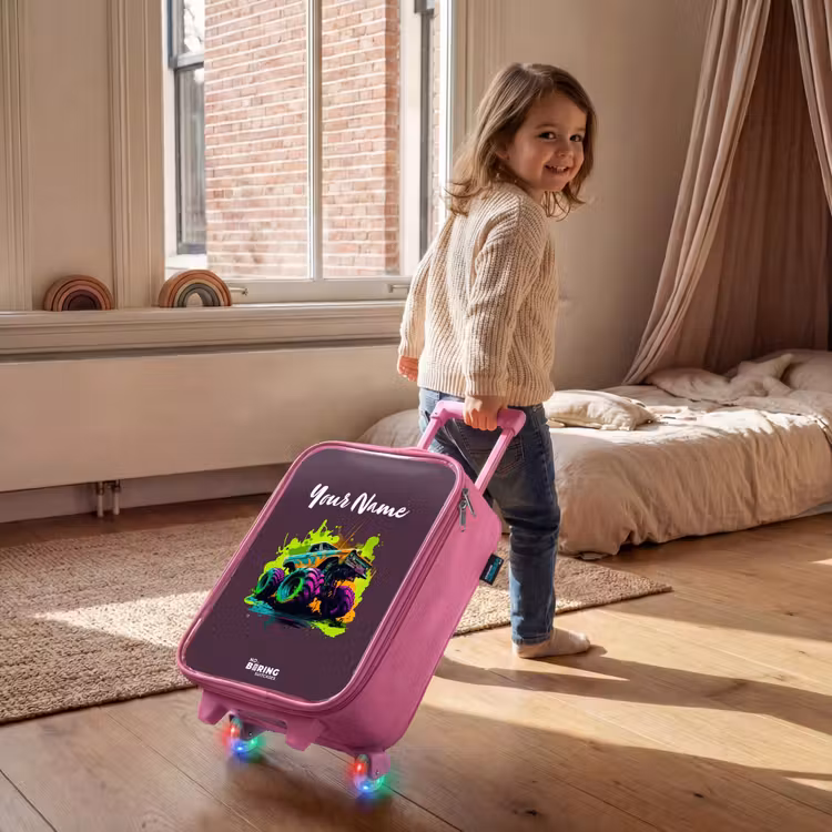 Children's suitcase - Pink - Neon Wheels — 2