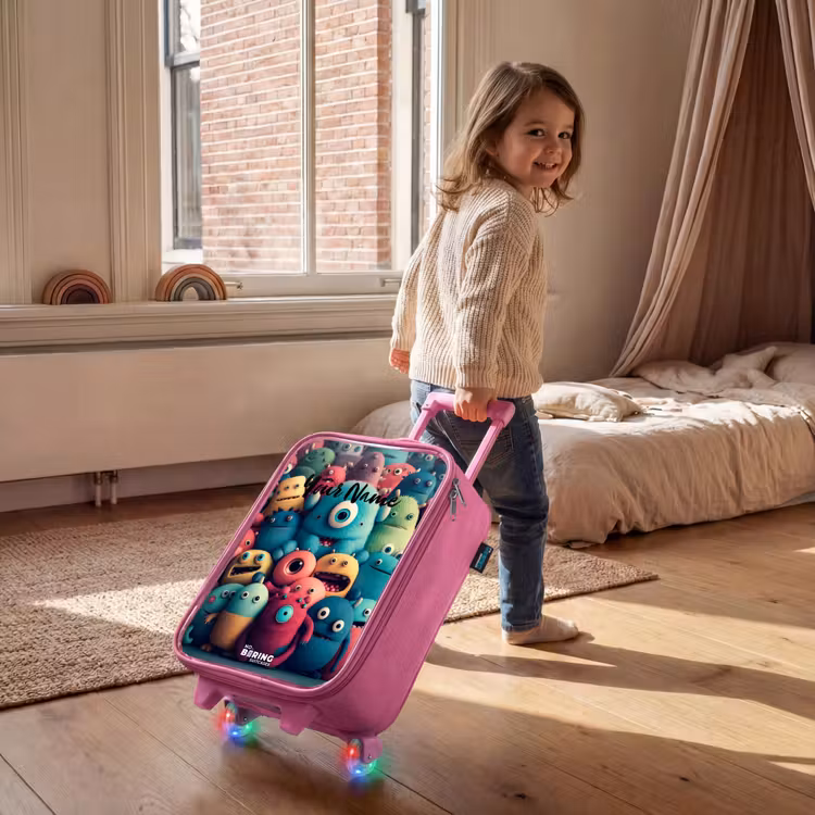 Children's suitcase - Pink - Soft and convex samples — 2