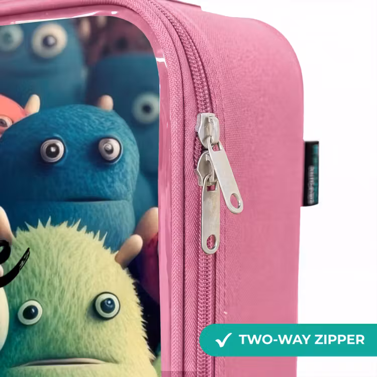 Children's suitcase - Pink - Soft and convex samples — 4