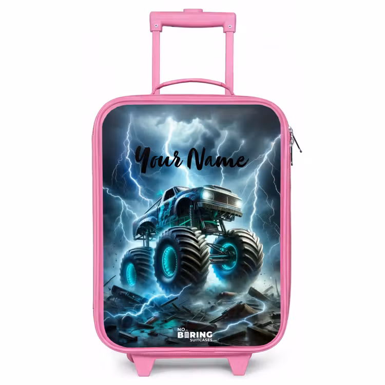 Children's suitcase - Pink - Thunder Wheels — 1