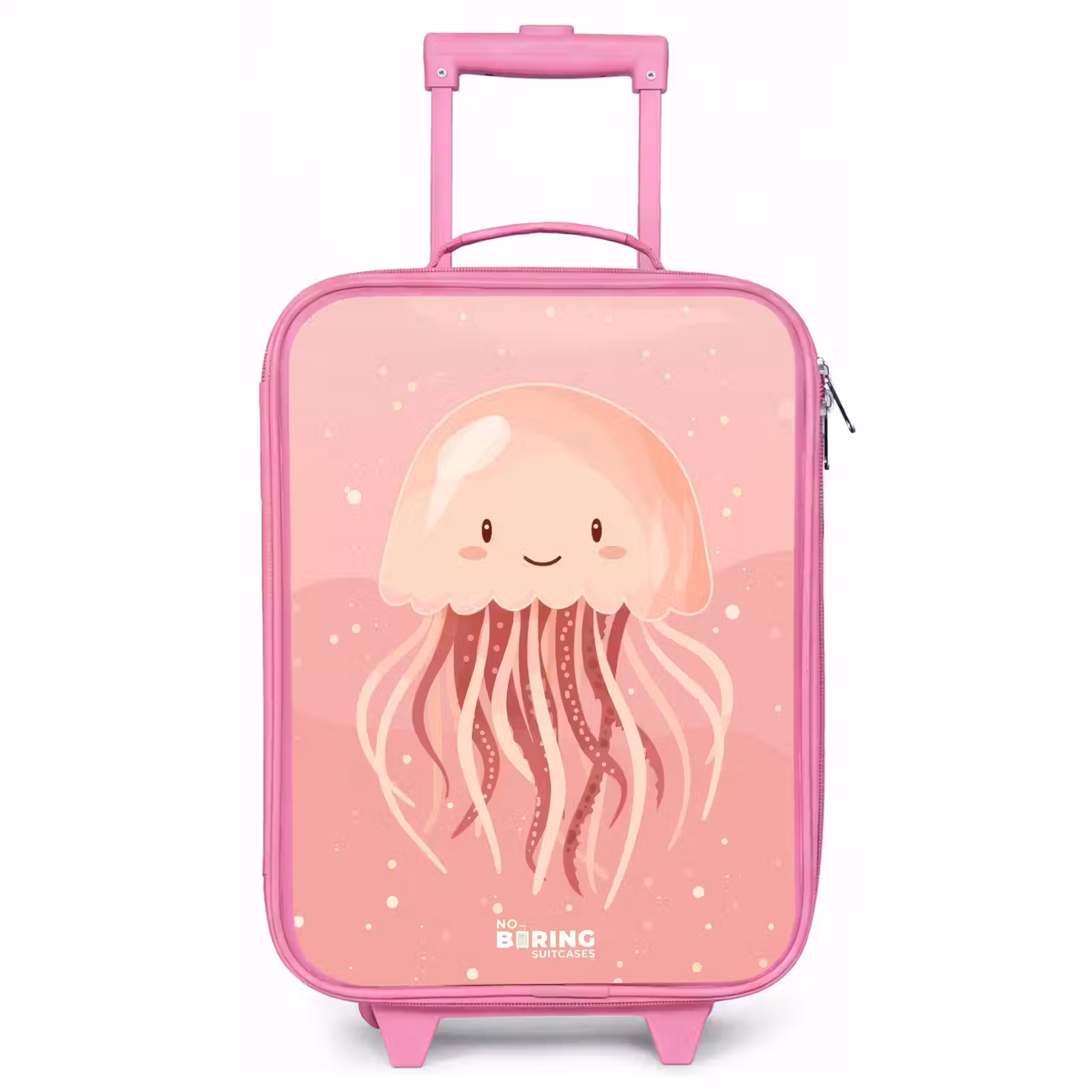 Children's suitcase - Pink - Pink jellyfish with face — 1