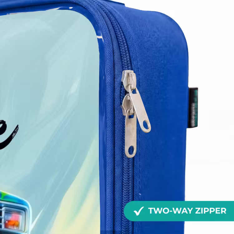 Children's suitcase - Blue - Green Monster Truck with Brushstrokes — 6