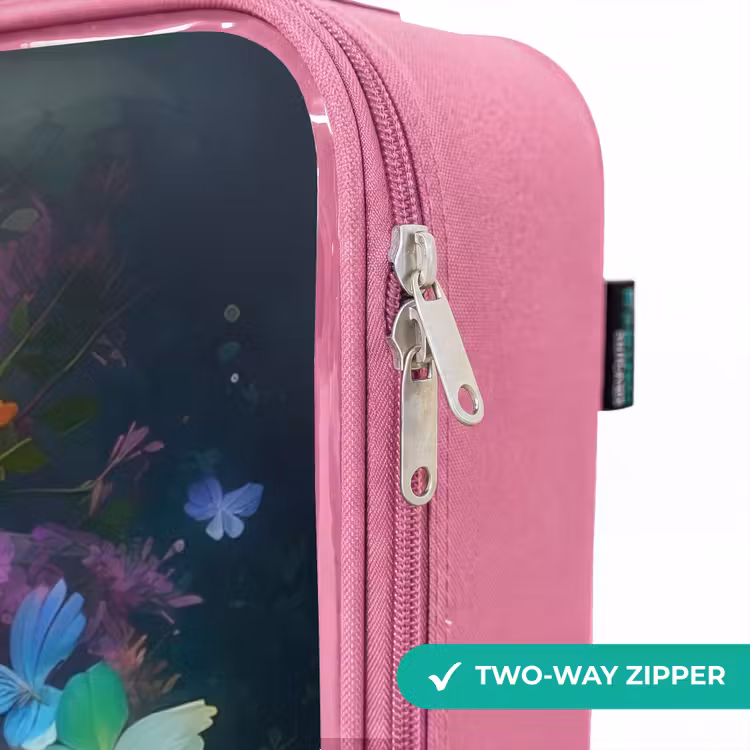 Children's suitcase - Pink - Horse in colorful flowers — 4