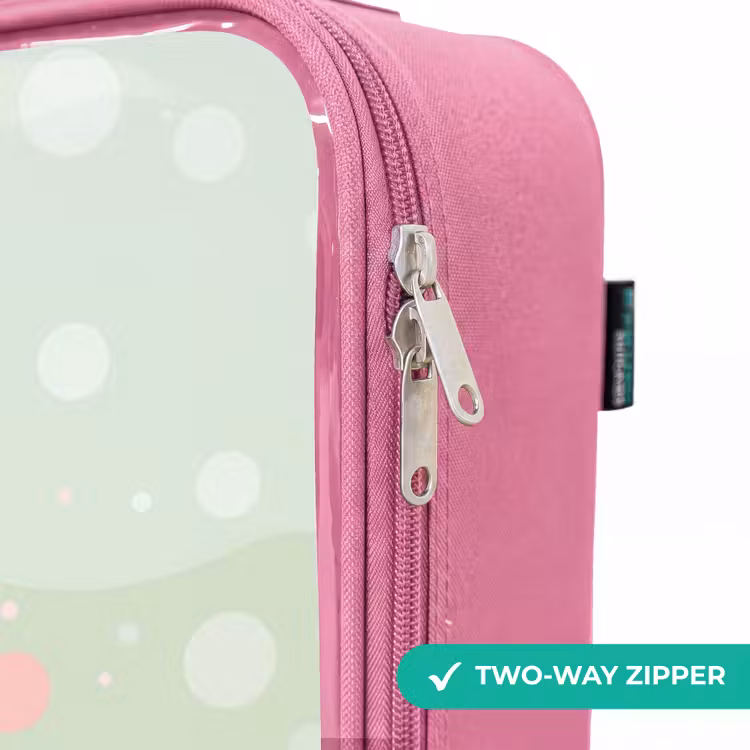 Children's suitcase - Pink - Pink octopus with a smile — 4