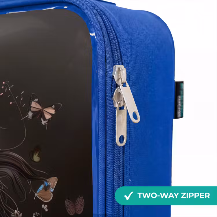 Children's suitcase - Blue - Black horse in bloom — 6